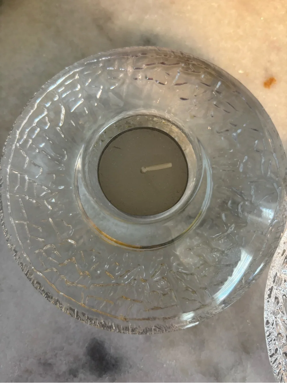 Orrefors set of 3 Discus crystal votive holders